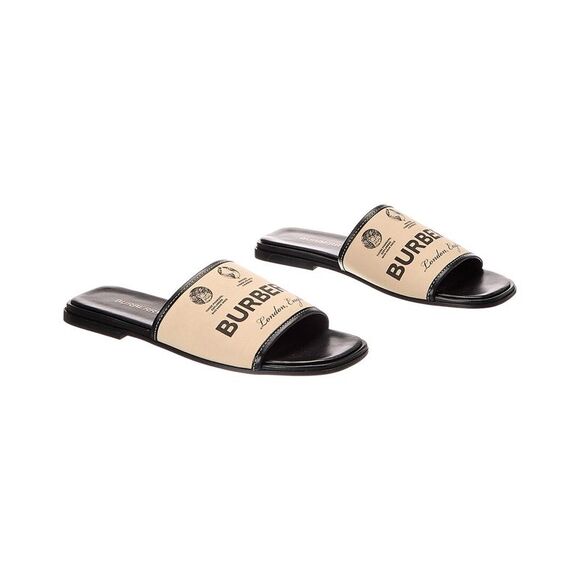 Burberry Carolyn Canvas & Leather Sandal (Authentic Pre-Loved) - Picture 1 of 5